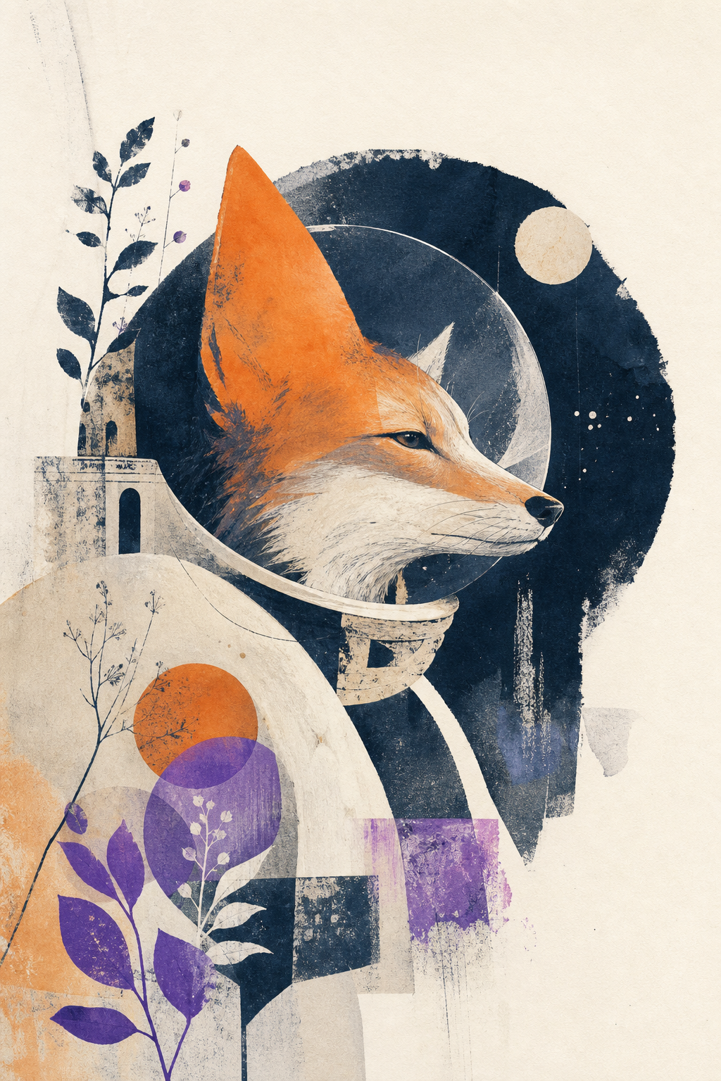 Profile in Colour Original Wall Art Print