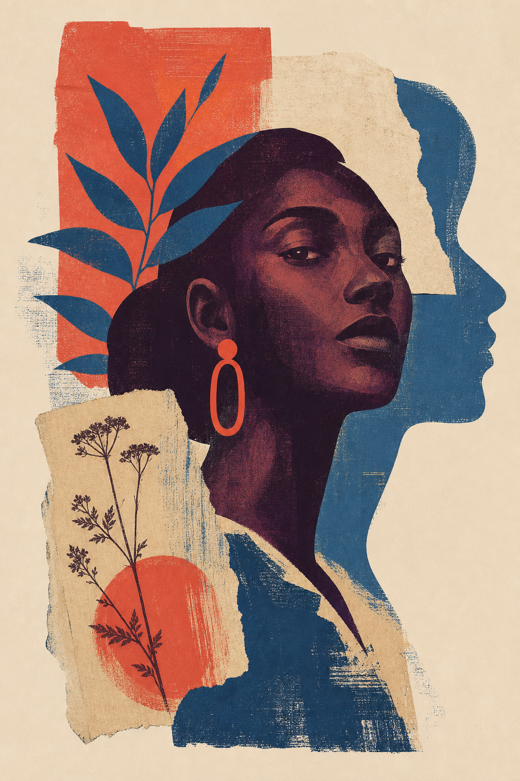 Three-quarter Study Portrait Wall Art Print