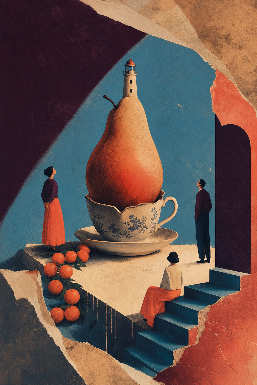 Three-quarter Study Wall Art Print in Colour