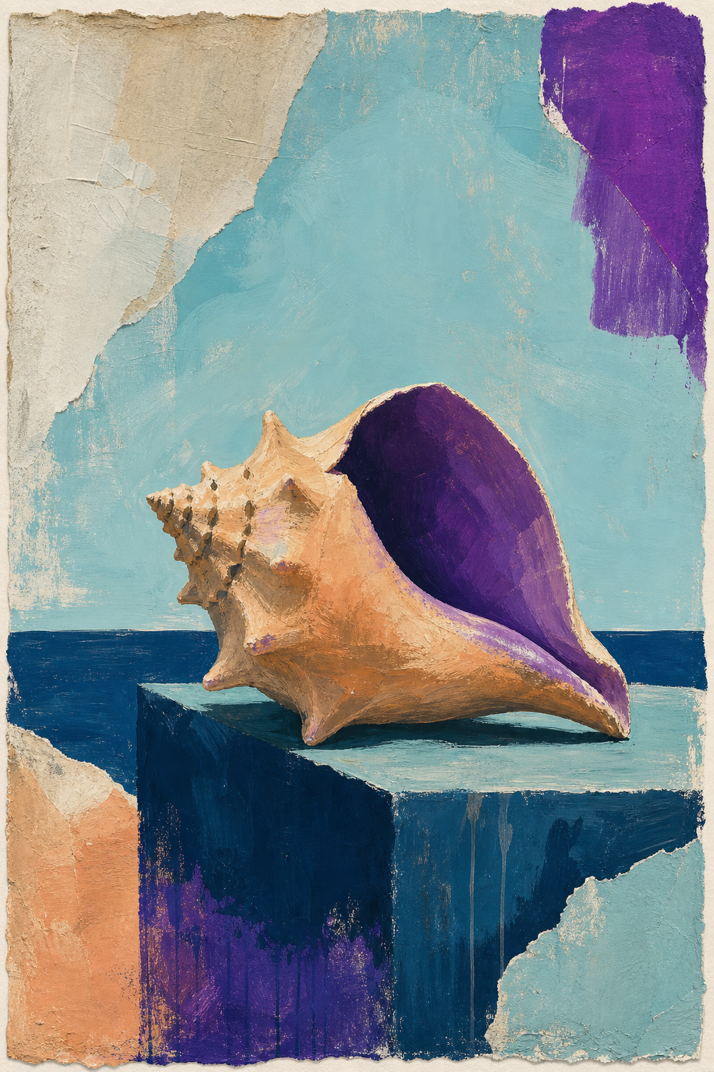 Tide Memory Heron Coastal Art Print